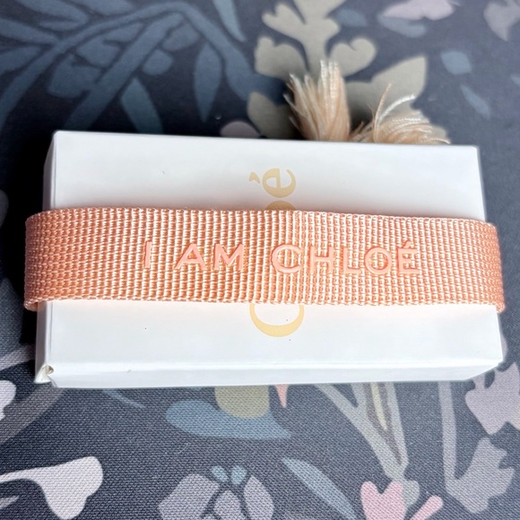 Chloe Jewelry - Chloé Authentic “I AM CHLOE”Parfum Peach Woven Tassle Adjustable Bracelet (BNIB)